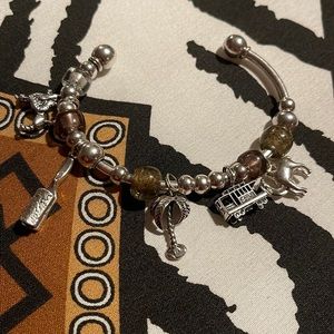 Sterling silver charm bracelet